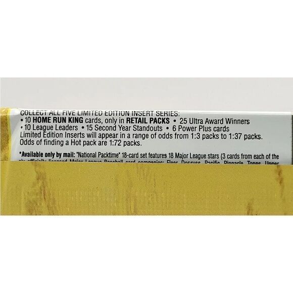 New 1995 Fleer Ultra Series 1 BASEBALL 12 per pack Retail Pack Lot of 10! - Picture 3 of 5